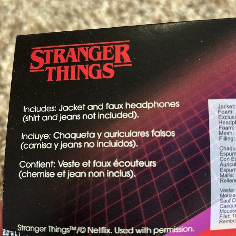 Stranger Things Max Costume Kit Girls XL 14-16 Halloween Cosplay Netflix